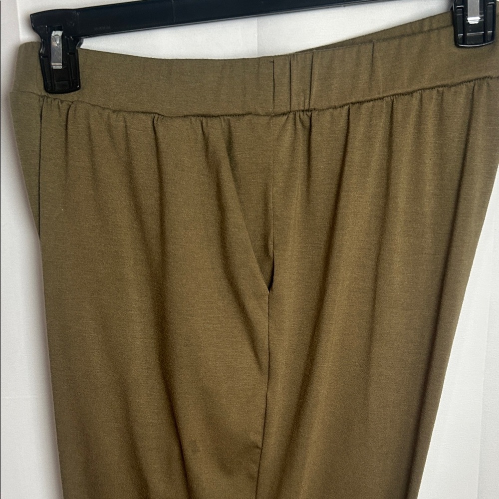 Women's Pull-On Wide-Leg Pants in Olive